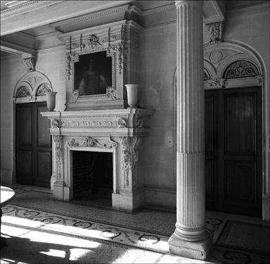 Hall d'entrée. Cheminée.