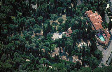 Vue aérienne oblique.