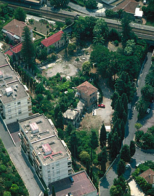 Vue aérienne oblique.