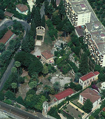Vue aérienne oblique.