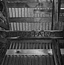 Inscription portée sur la poutre faîtière.