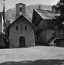 Pignon ouest. Inscription sur la croix : Mission 1954.