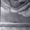 Détail : date 1706 et signature du peintre Chéronnier.