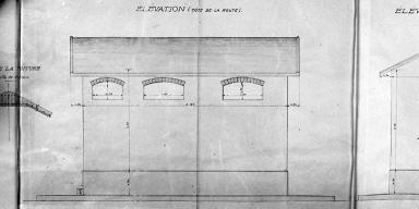 Elévation postérieure (projet).
