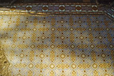 Détail du carrelage de l'aile ouest.