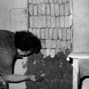 Four industriel. Colmatage de la porte du four pour la cuisson.
