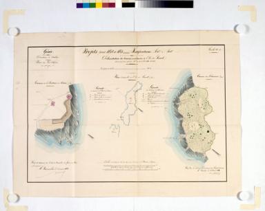 Délimitation des terrains militaires de l'île du Levant. Plan de la batterie du Titan et du terrain des arbousiers.