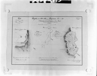 Délimitation des terrains militaires de l'île du Levant. Plan de la batterie du Titan et du terrain des arbousiers.