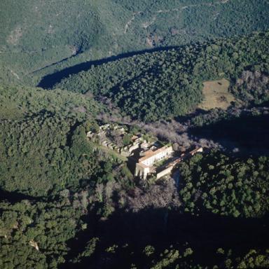 Vue aérienne prise du sud-ouest.