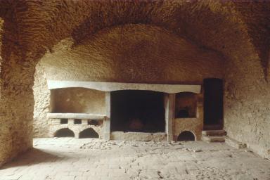 Bâtiment C, deuxième étage de soubassement, cuisien, vue de volume du sud.