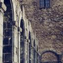 Petit cloître, élévations, galerie est, vue en enfilade prise du nord.