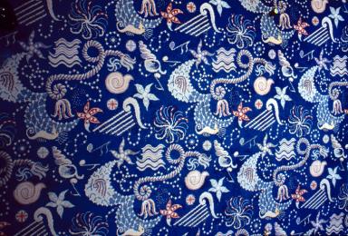 Vue de détail de la moquette de la salle à manger.