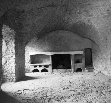 Bâtiment C, deuxième étage de soubassement, cuisien, vue de volume du sud.