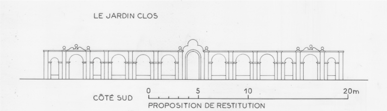 le jardin clos - proposition de restitution de l'lvation ct sud