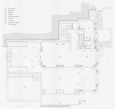 Plan du 1er étage de soubassement