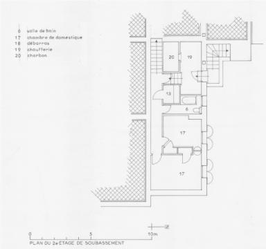 Plan du 2e étage de soubassement