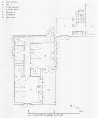 aile modifiée. Plan du 1er étage