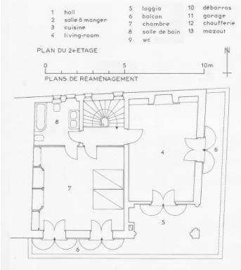 plans de réaménagement du deuxième étage