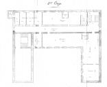 Projet d'aménagement d'un groupe scolaire dans l'ancien couvent des Ursulines : plan du 3e étage