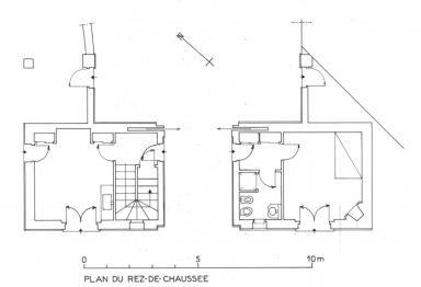 maison de jardinier, plan du rez-de-chaussée