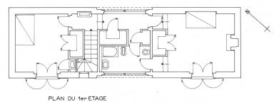 maison de jardinier, plan du 1er étage