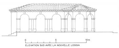 élévation sud avec la nouvelle loggia