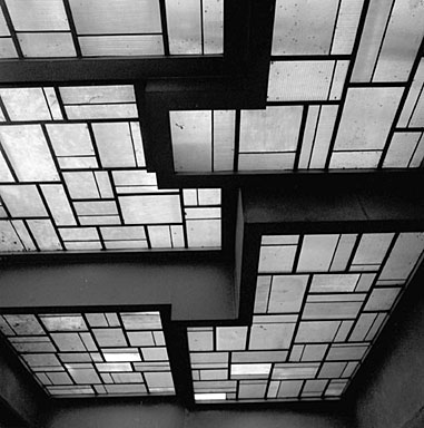 Le grand salon dit l'atelier-verrière. Vue de volume