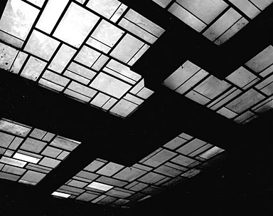 Le grand salon dit l'atelier-verrière. Vue de volume
