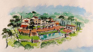 Projet. Vue d'ensemble prise du sud-est.