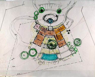 Projet. Plan du rez-de-chaussée.