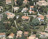 Vue aérienne prise depuis le sud.