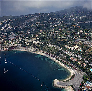 Vue aérienne panoramique du quartier malariba, depuis le sud.