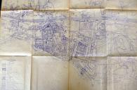 Plan d'Amnagement et de Reconstruction de Marseille, quartier de l'Estaque, approuv le 29 octobre 1948 et transmis le 21 janvier 1949, sign le Commissaire du Remembrement Sadargues. Le plan montre les ambitions initiales du projet urbain, auquel se rattache l'opration de reconstruction de l'Estaque.