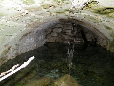 La chambre de la roue du moulin de La Valette.