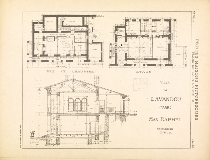 Villa au LAVANDOU (Var). MAX RAPHEL, Architecte .D.P.L.G.