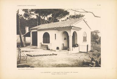 La LAUVETTE,  Saint-Aygulf (Var), Proprit  M. LANGUEST. Garage et Maison du Garde.