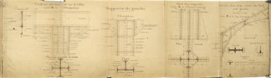 Chemin de fer du sud de la France / Rseau d'intrt gnral / Ligne de Nice  Digne / Voie et Btiments / Gare de Nice / Ferme mtallique du Hall / Dtail des assemblages [dtail 2].