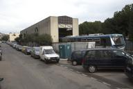 La nouvelle gare de Nice construite en 1991 : le dépôt longeant la rue Prince-Maurice.