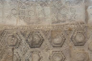 Vue d�taill�e de la vo�te du petit arc � l'est apr�s restauration.