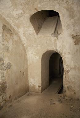 Dtail de la casemate en entresol du rez-de-chausse.