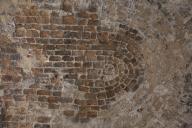 Galerie annulaire à absides du soubassement, détail de voûte d'une abside.