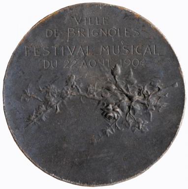 Mdaille de Brignoles 1904, revers.