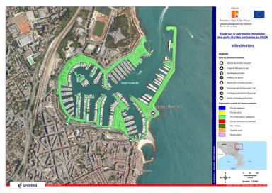 Carte de prsentation du patrimoine portuaire de la commune d'Antibes, planche 2 : Port Vauban.