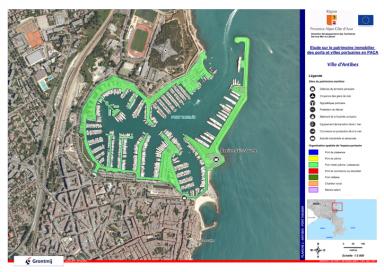 Carte de présentation du patrimoine portuaire de la commune d'Antibes, planche 2 : Port Vauban.