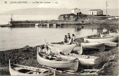 Carte postale ancienne du port du Crouton.