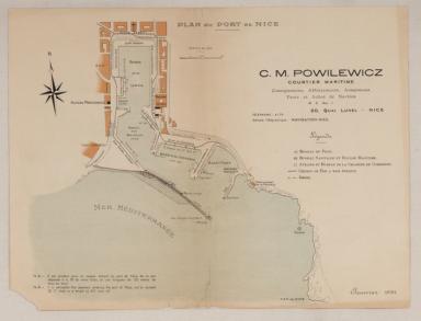 Plan du port de Nice en 1934.