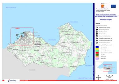 Carte de reprage du patrimoine portuaire sur la commune de Saint-Tropez : planche 1.