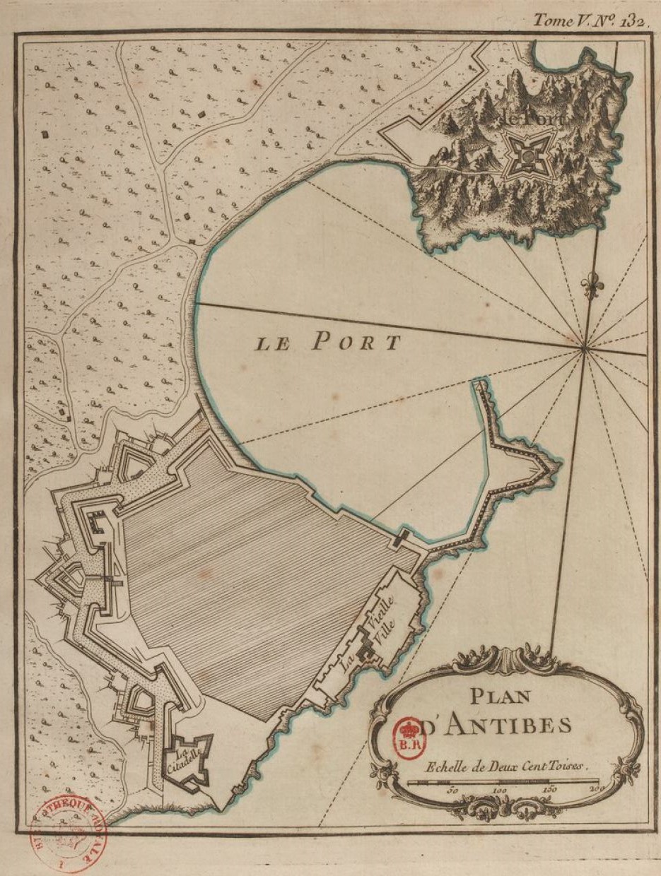 Plan d'Antibes. Tome 5, pl. 132. [Vers 1770]