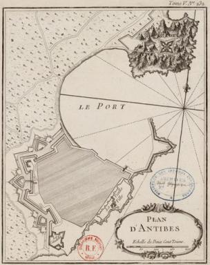 Plan d'Antibes. Tome 5, pl. 132. [Vers 1770]