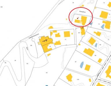 Plan de situation du smaphore de la Garoupe sur fonds cadastral, 2016.